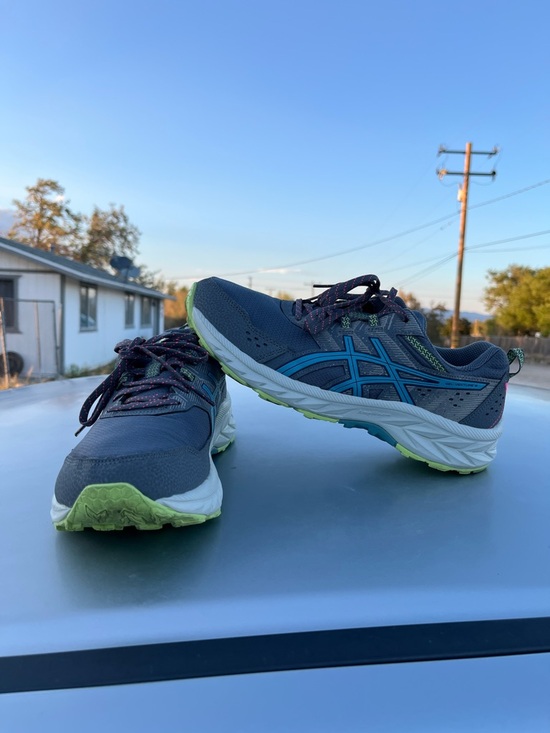 Asics Other - Asics Gray with Pink Logo Cushioning Running Shoe